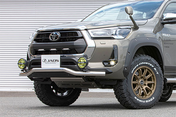 JAOS ジャオス フロントグリルガーニッシュ 塗装品 マットブラック ハイラックス GUN125 2020/8～2023/9 Z“GR SPORT”/グレードX除く ※送料注意