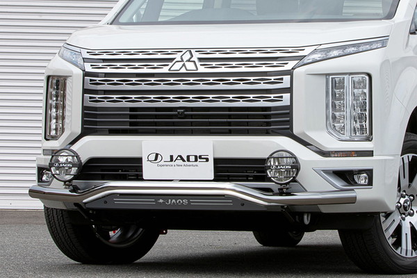 JAOS ジャオス フロントスキッドバー ポリッシュ／ブラック デリカD:5 3DA-CV1W 2019/02～2025/12 ディーゼル車 ※送料注意
