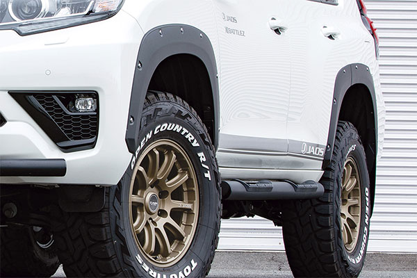 プラド150系新品JAOS フェンダーガーニッシュtype-X未塗装品 JAOS フェンダーガーニッシュ type-X 未塗装品 プラド 150系