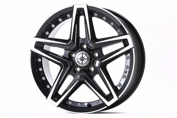 JAOS ジャオス ASTELLA CM-03 17x7.5J+44 5H 127.0 ブラックポリッシュ 17インチ 鋳造1ピースホイール 1本 ※送料注意|オートクラフト