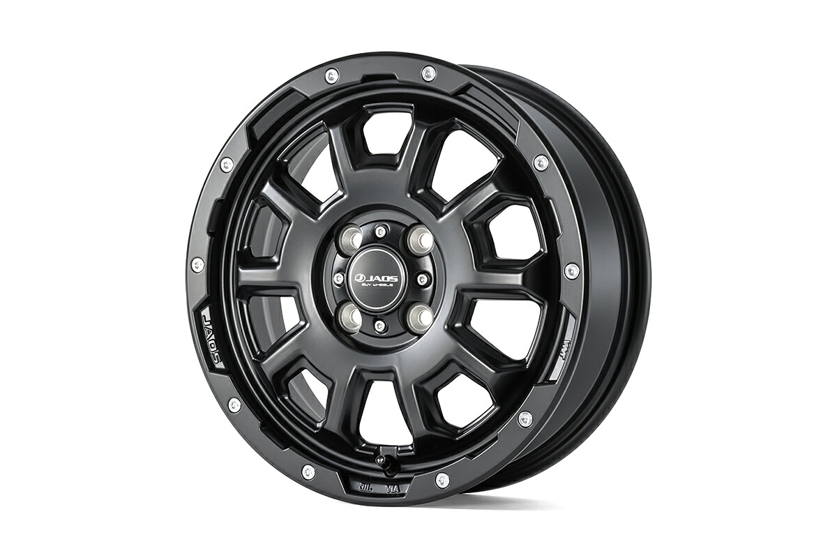 JAOS ジャオス ADAMAS BL5 15x5.0J +46 4H 100.0 マットブラック 1本 デリカミニ ハスラー ※送料注意