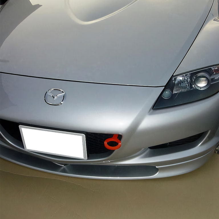 RX8 SE3P マツダスピード エアロ用 牽引フック　フロント、リア、セット RX8 SE3P マツダスピード エアロ用 牽引フック フロント、リア、セット