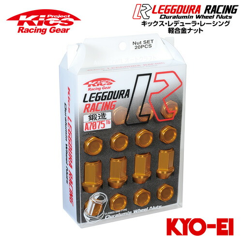 協永産業 Kics レデューラレーシング ナットセット イエローゴールド M12×P1.5 20pcs 7,400円