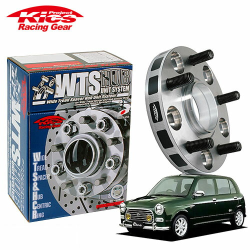 協永産業 Kics ワイドトレッドスペーサー W.T.S.ハブユニットシステム ミラジーノ L650S系 L700S系 他 ネジM12 x P1.5 4穴 PCD100 ハブ径54Φ 厚み25mm｜オートクラフト