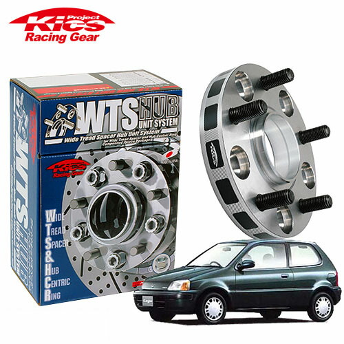 協永産業 Kics ワイドトレッドスペーサー W.T.S.ハブユニットシステム ロゴ GA3 GA5 ネジM12 x P1.5 4穴 PCD100 ハブ径56Φ 厚み20mm
