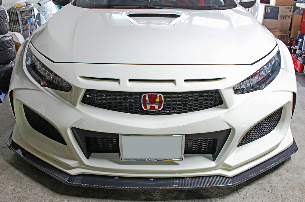 M&M フロントアンダーディフューザー FRP シビック FK8 ※北海道・沖縄・離島は送料16500円(税込) ※個人宅配送不可|オートクラフト