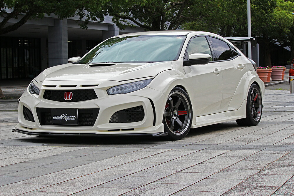 M&M ハイパーワイドボディキット 4点セット&カーボンアンダースポイラー シビック FK8 ※北海道・沖縄・離島は送料27500円(税込) ※個人宅配送不可|オートクラフト
