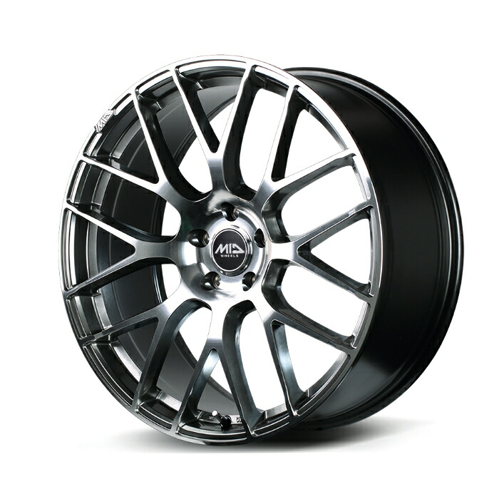 MID EXCLUSIVE 028F アルミホイール1本 21x9.0J 5H PCD114.3 +38 (ゼロニーハチエフ ハイパーメタルコート+ミラーカット) 4本購入で送料無料｜オートクラフト