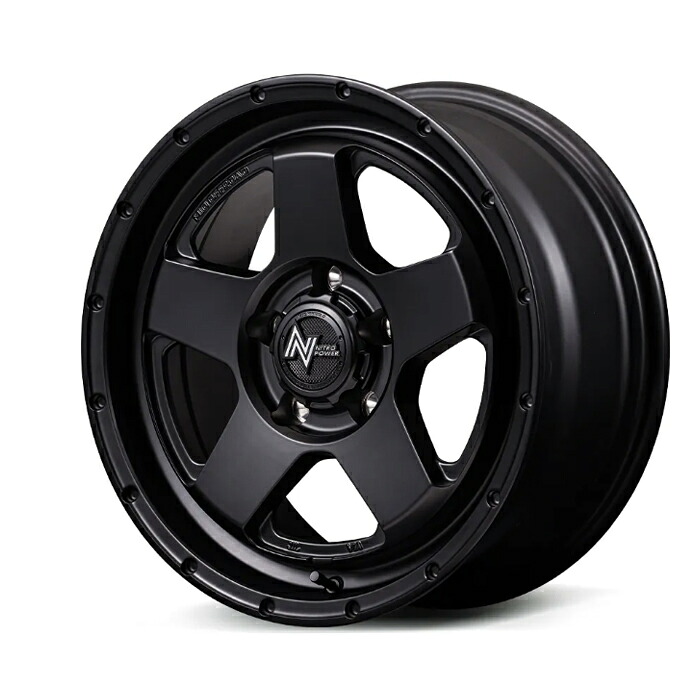 MID NITRO POWER S5 VECTOR アルミホイール4本セット 18x8.0J 6H PCD139.7 +55 (エスゴベクター バレルブラック(BBK)) ランクル250｜オートクラフト
