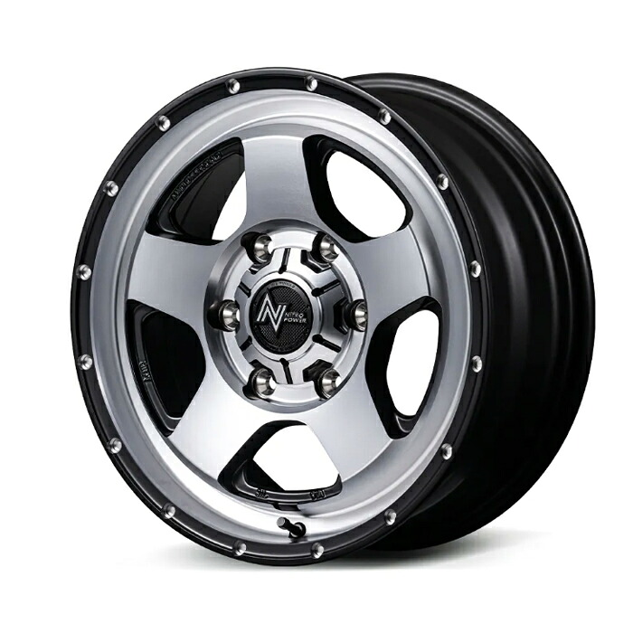 MID NITRO POWER S5 VECTOR アルミホイール4本セット 16x7.0J 5H PCD114.3 +32 (エスゴベクター セミグロススモーク/マシンドフェイス(SSM)) デリカD:5|オートクラフト