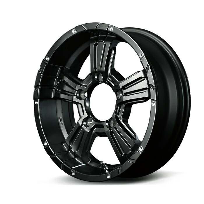 MID NITRO POWER CROSS CLAW アルミホイール1本 16x6.0J 5H PCD139.7 -5 (クロスクロウ セミグロスブラック+ピアスドリルド) ナイトロパワー 4本購入で送料無料|オートクラフト