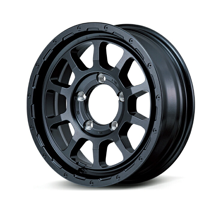 MID NITRO POWER M10 PERSHING BARREL BLACK EDITION アルミホイール4本セット 16x6.0J 5H PCD139.7 +5 (エムテンパーシングバレルブラックエディション バレルブラック) ナイトロパワー|オートクラフト
