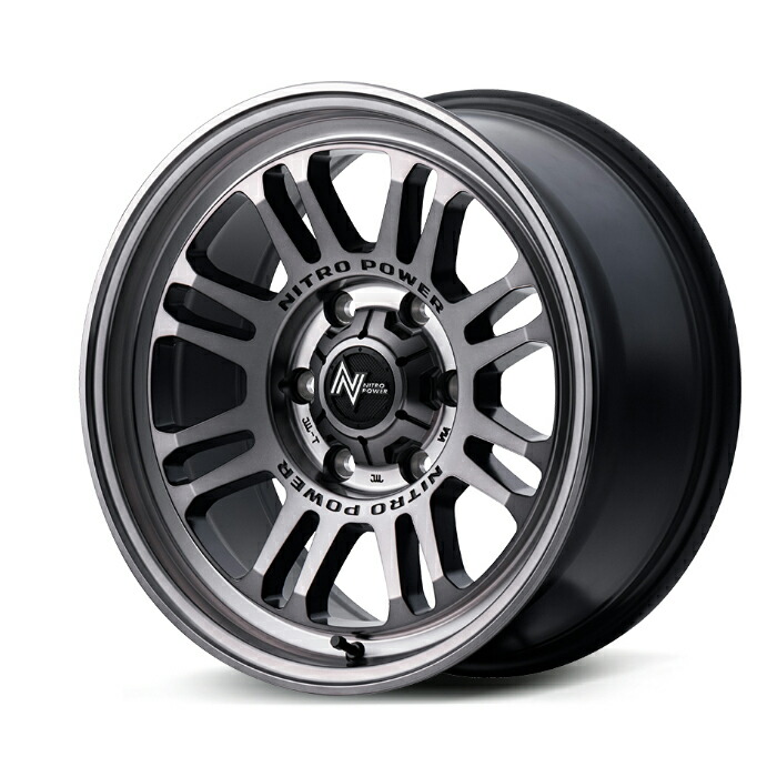 MID NITRO POWER M16 ASSAULT アルミホイール4本セット 16x6.5J 6H PCD139.7 +38 (エムイチロクアサルト スティールクリア) ナイトロパワー|オートクラフト