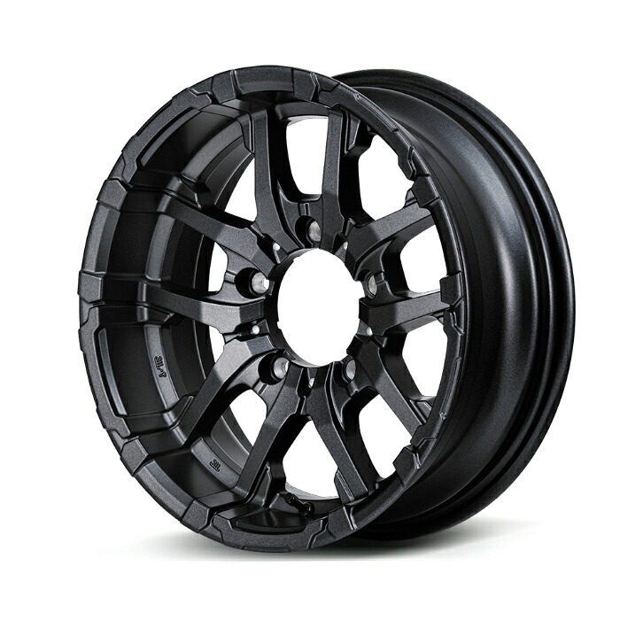 MID NITRO POWER M26 CROSSFANG アルミホイール4本セット 16x6.0J 5H PCD139.7 -5 (エムニーロククロスファング バレルブラック/ドリルド) ナイトロパワー|オートクラフト