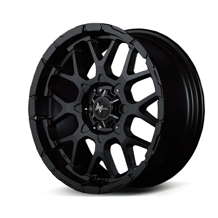 MID NITRO POWER M28 BULLET アルミホイール1本 17x6.5J 6H PCD139.7 +38 (エムニーハチバレット SB セミグロスBK/マシニング) ナイトロパワー 4本購入で送料無料｜オートクラフト