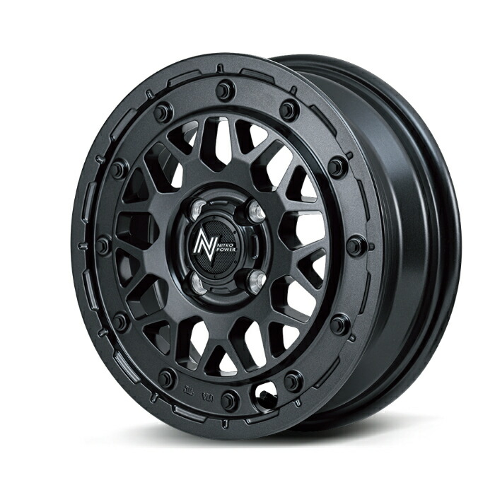 MID NITRO POWER M29 STINGER アルミホイール4本セット 15x5.0J 4H PCD100 +48 (エムニーキュースティンガー バレルブラック) ナイトロパワー|オートクラフト