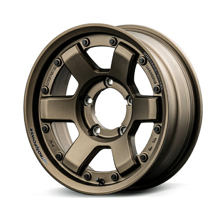 MID NITRO POWER M6 CARBINE アルミホイール1本 16x6.0J 5H PCD139.7 -5 (エムロクカービン DBR ダークブロンズ) ナイトロパワー 4本購入で送料無料｜オートクラフト