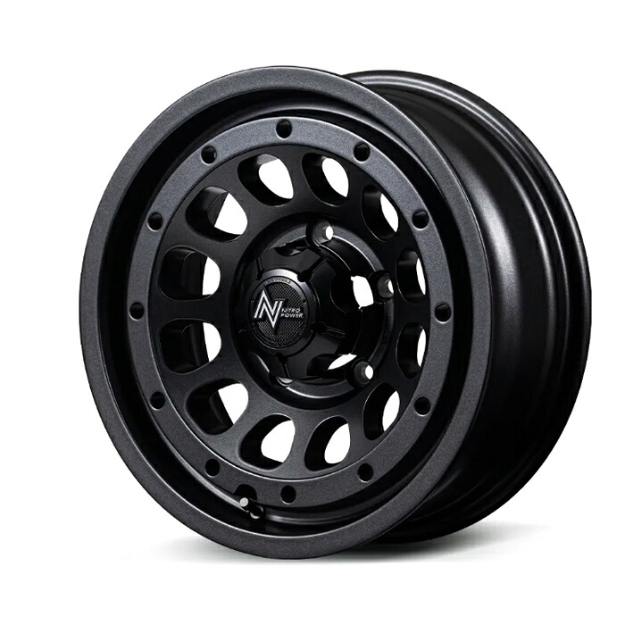 MID NITRO POWER R12 HOWITZER アルミホイール4本セット 16x6.0J 5H PCD139.7 +0 (アールジュウニハウザー バレルブラック(BBK)) ジムニーシエラ/ノマド｜オートクラフト