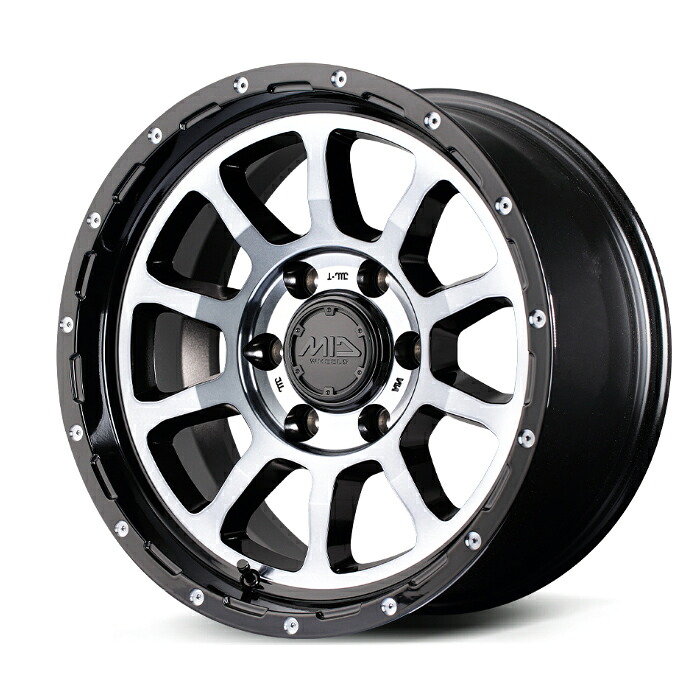 MID OFFROAD M10 アルミホイール4本セット 17x8.5J 6H PCD139.7 +10 (エムテン BMB BLACK/DC+MACHINI)|オートクラフト