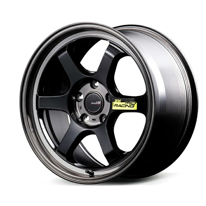 MID Racing R06 アルミホイール4本セット 18x8.5J 5H PCD100 +45 (アールゼロロク ブラッククリアポリッシュ) 86・BRZ|オートクラフト