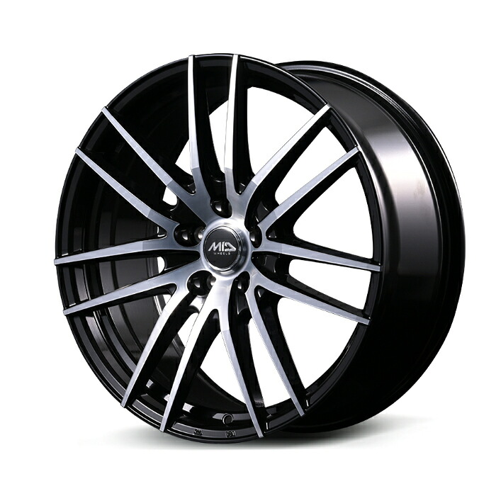 MID WHEELS RX14 アルミホイール4本セット 17x7.0J 5H PCD114.3 +55 (アールエックスイチヨン Black polish)|オートクラフト
