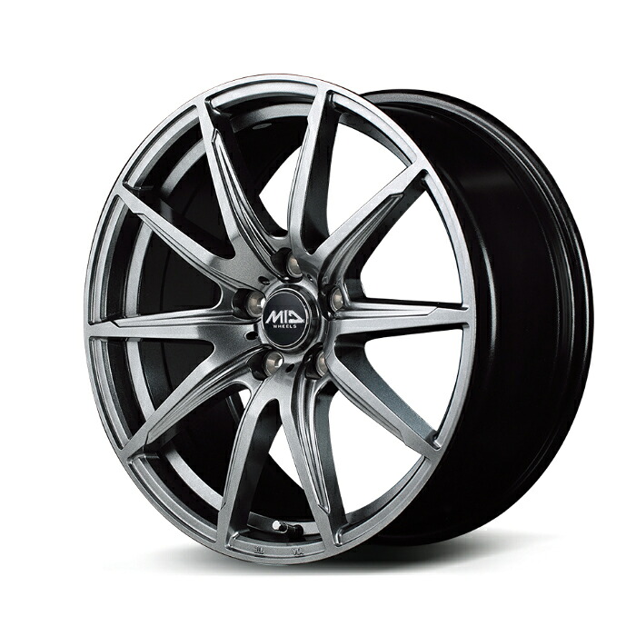 MID WHEELS SLS アルミホイール4本セット 18x7.0J 5H PCD100 +48 (エスエルエス メタリックグレー)|オートクラフト