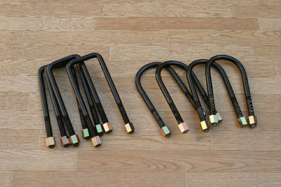 MOTORAGE モトレージ ロングUボルト リア用 210ｍｍ 4本set TOYOTA ランドクルーザー70系 前後リーフ車