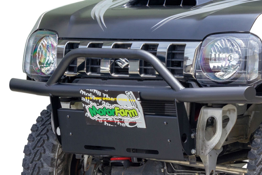 ジムニーjb23 スチール フロントパイプバンパー FARMバンパー スチール曲げタイプ フロント用 JB23 : モーター