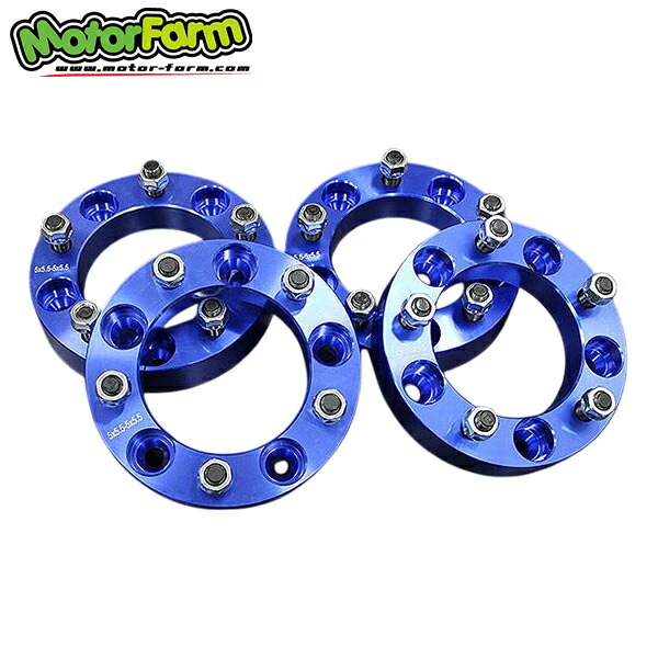 モーターファーム ワイドトレッドスペーサー 30mm 5H/139.7-P1.25 ブルー 1台分4枚 ジムニー 汎用 北海道・沖縄・離島は要確認