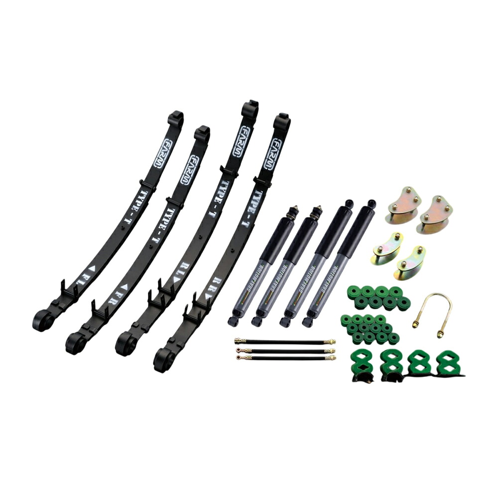 モーターファーム FARM サスペンションセット オフマスター+8 EXGR SET 3インチアップ ジムニー SJ30後期(Frドラム車不可) 北海道・沖縄・離島は要確認