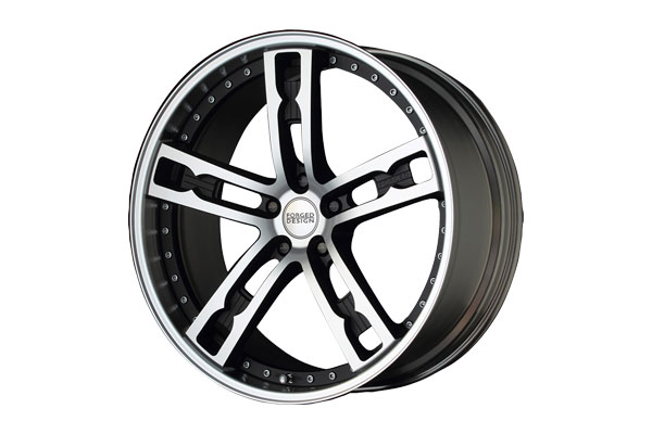 M'z SPEED FORGED DESIGN 555 20&times;10J PCD112 5H +45 マットブラック/ポリッシュ 20インチ 鍛造2ピースアルミホイール 1本 ※北海道は送料2000円(税別)、沖縄・離島は要確認 ※個人宅不可｜オートクラフト