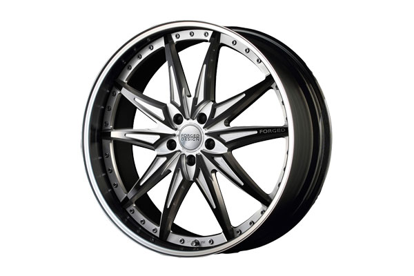 M'z SPEED FORGED DESIGN 773 20&times;8.5J PCD114.3 5H +46 ブラックアルマイト/ポリッシュ 20インチ 鍛造2ピースアルミホイール 1本 ※北海道は送料2000円(税別)、沖縄・離島は要確認 ※個人宅不可｜オートクラフト