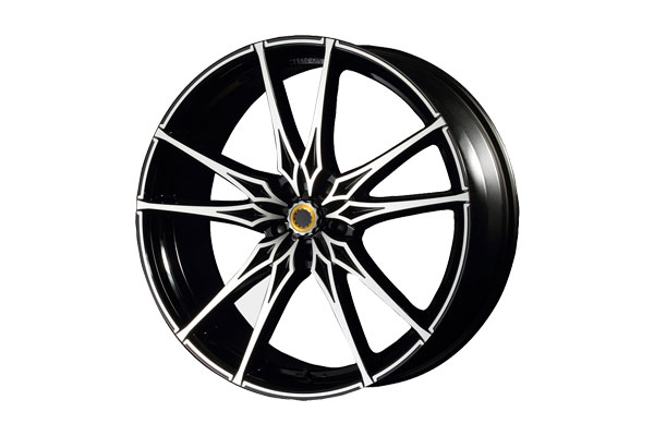 M'z SPEED juno rising 22×9.0J PCD114.3 5H +48 ブラック/ポリッシュ 22インチ 鋳造1ピースアルミホイール 1本 ※北海道は送料2000円(税別)、沖縄・離島は要確認 ※個人宅不可