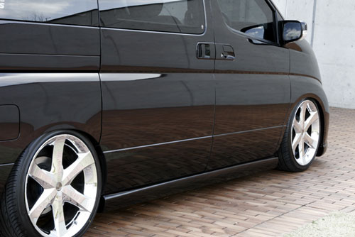 M'z SPEED サイドステップ 未塗装 FRP エルグランド E51 ME51 MNE51 NE51 H16.8~H22.7 XL/X/VG/V MC後 グレースライン 3081|オートクラフト