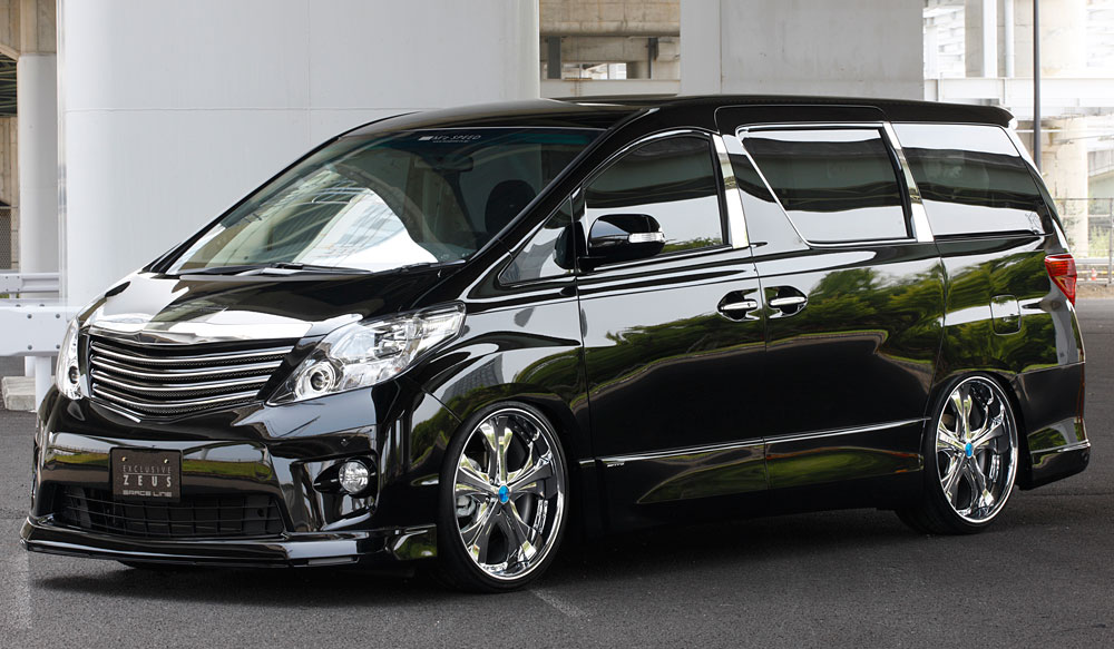 M'z SPEED 2点キット(マフラー1本出し用) ブラック (202) FRP アルファード ANH20W ANH25W GGH20W GGH25W H20.5~H23.10 S MC前 グレースライン 3022