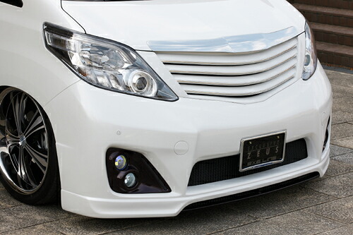 M'z SPEED フロントバンパースポイラー 未塗装 FRP アルファード ANH20W ANH25W GGH20W GGH25W H20.5～H23.10 MC前 エグゼライン 4022｜オートクラフト