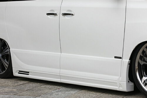 M'z SPEED サイドステップ&サイドパネル 未塗装 FRP アルファード ANH20W ANH25W GGH20W GGH25W H20.5～H23.10 MC前 エグゼライン 4022｜オートクラフト