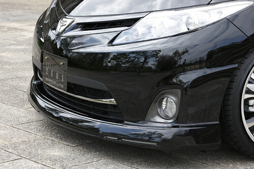 M'z SPEED フロントスポイラー ホワイトパールクリスタルシャイン (070) FRP エスティマ ACR50W ACR55W GSR50W GSR55W H20.12～H24.4 アエラス グレースライン 3062｜オートクラフト