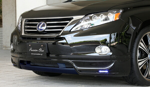 M'z SPEED フロントハーフスポイラー ブラック (212) FRP レクサス RX450h GYL10W GYL15W GYL16W H21.4～H24.3 MC前 ラヴライン 2331