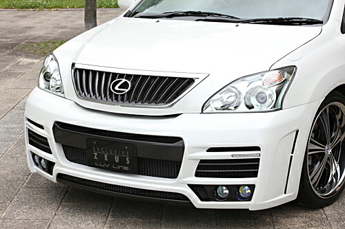 M'z SPEED フロントバンパースポイラー Ver.2 未塗装 FRP ハリアー ACU30W ACU35W MCU30W MCU31W MCU35W MCU36W H15.2～H24.8 ラヴライン 2292