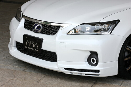 M'z SPEED フロントハーフスポイラー 未塗装 FRP レクサス CT200h ZWA10 H23.1～H25.12 グラマラスライン 1411