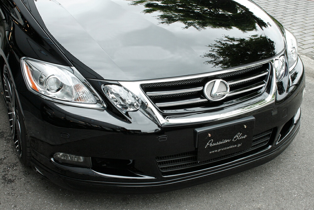 M'z SPEED フロントハーフスポイラー 未塗装 FRP レクサス GS460 URS190 H19.10～H23.12 MC後 プルシアンブルー 6531