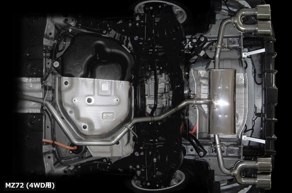 M'z SPEED エキゾーストシステム (MZ72) ステンレス プリウス DAA-ZVW55 H27.12～H30.11 MC前 グラマラスライン 1392