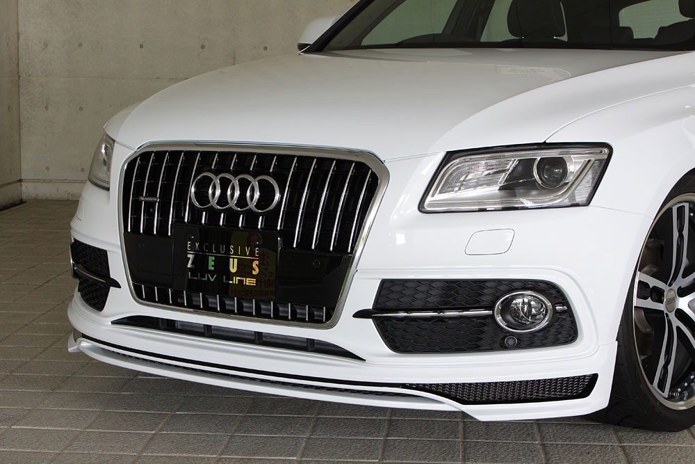 M'z SPEED フロントハーフスポイラー 未塗装 FRP アウディ Q5 ABA-8RCTVF H24.11~H29.9 3.0 TFSI クワトロ MC後 ラヴライン 2261