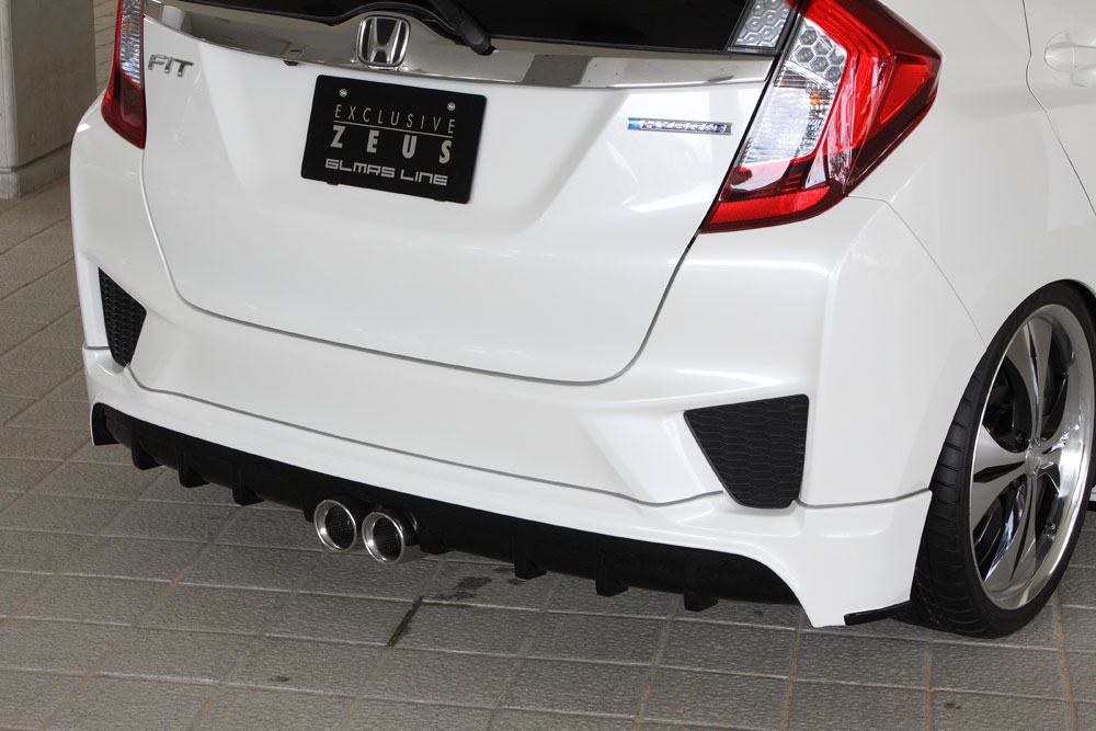 M'z SPEED リアアンダースポイラー 未塗装 FRP フィットハイブリッド GP5 H25.9～H29.5 Sパッケージ除く グラマラスライン 1372