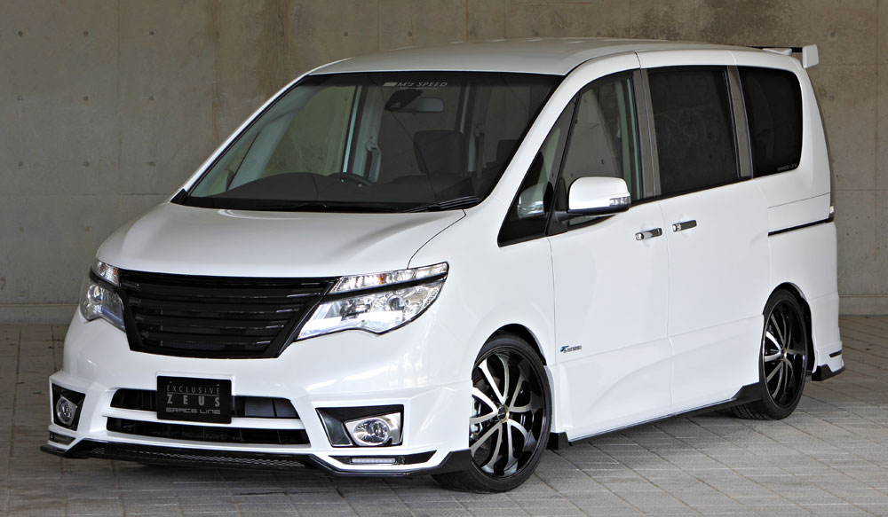 M'z SPEED 4点キット(マフラー4本出し用) ダイヤモンドブラック (G41) FRP セレナ FNC26 FNPC26 FPC26 HFC26 H25.12~H28.7 ハイウェイスター MC後 グレースライン 3152|オートクラフト