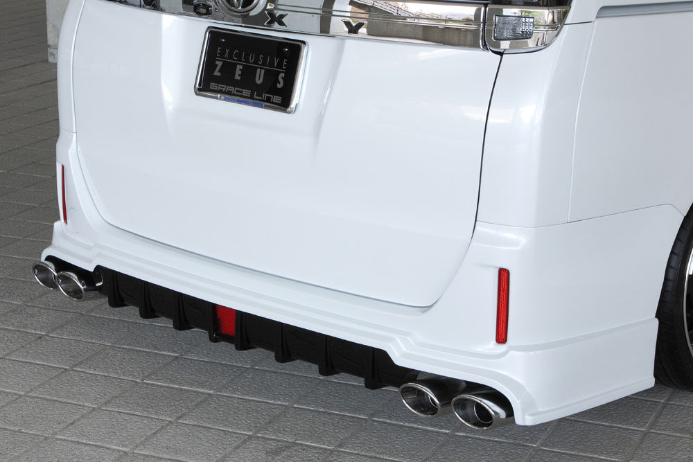 M'z SPEED リアアンダースポイラー 塗り分け塗装 (070/202) FRP ヴォクシー ZWR80G H26.1～H29.7 ハイブリッドV/X MC前 インテリジェントクリアランスソナー付車除く グレースライン 3053