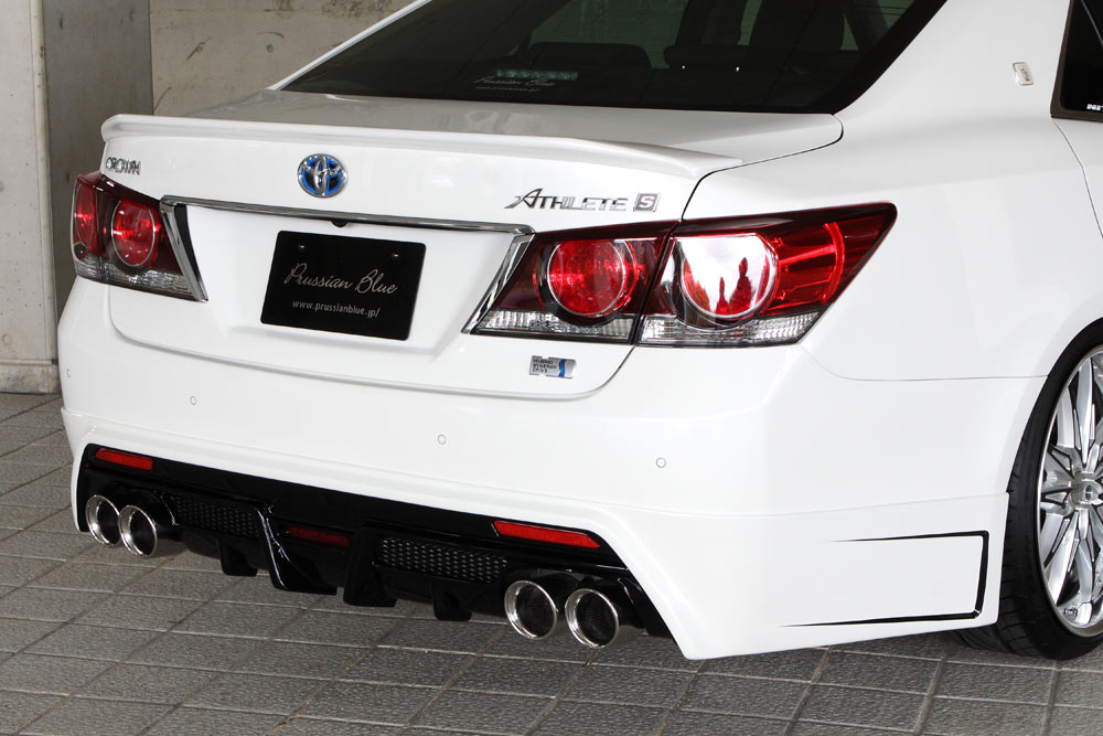 M'z SPEED リアアンダースポイラー ホワイトパールクリスタルシャイン (062) FRP クラウン ARS210 GRS214 H27.10~H30.5 アスリート MC後 プルシアンブルー 6481|オートクラフト