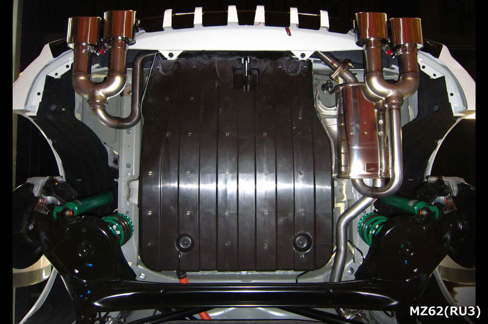 M'z SPEED エキゾーストシステム (MZ62) ステンレス ヴェゼル DAA-RU3 H25.12～H30.1 LEB-H1 ラヴライン 2371