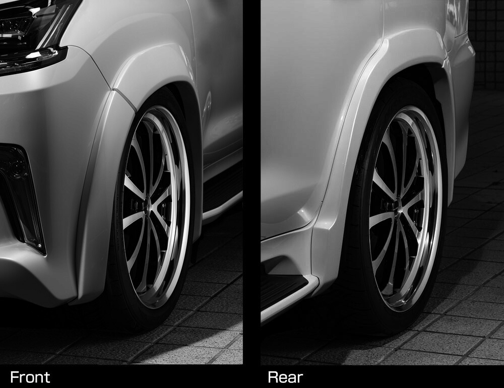 M'z SPEED オーバーフェンダー 未塗装 FRP レクサス LX570 URJ201W H27.9～R3.12 ノーマルバンパー車 ラヴライン 2381